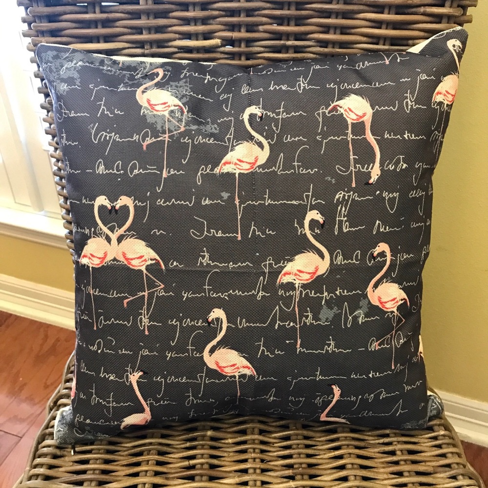 2 Flamingo Print Pillow Cases